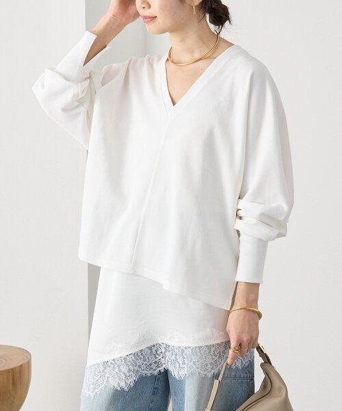 RIVE DROITE（リヴドロワ）の「予約【抜け感】ドルマンオーバースウェット（スウェット・レディース・グレー/モカ/ホワイト・FREE）」の9枚目の写真