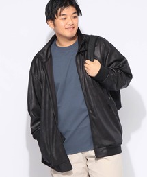 ジャケット メンズ 大きいサイズ フルジップ スタンド ブルゾン LOUIS CHAVLON (ルイシャブロン)