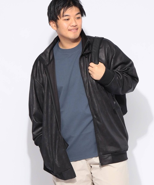 SAKAZEN(サカゼン)の「ジャケット メンズ 大きいサイズ フルジップ スタンド ブルゾン LOUIS CHAVLON (ルイシャブロン)(ブルゾン・メンズ・ブラック/ブラウン・3L/4L/5L)」の2枚目の写真