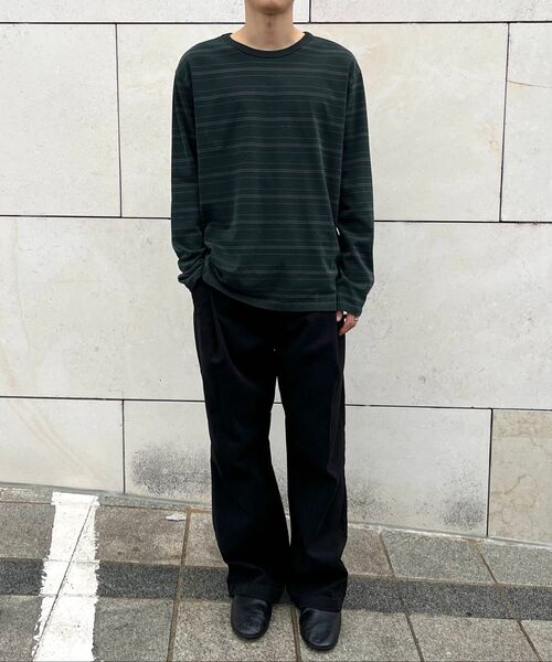 FABREGAT(ファブレガ)の「イーブンピグダイングストライプロングスリーブ(ディープグリーン)(Tシャツ/カットソー・レディース・その他・2/3)」の3枚目の写真
