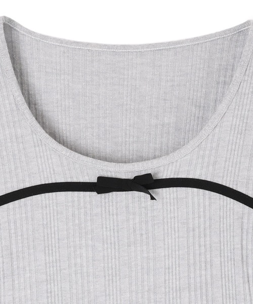 M DOLLY(エムドリー)の「ribbon fata knit tops/リボンファタニットトップス(ニット/セーター・レディース・グレー/ホワイト・FREE)」の18枚目の写真