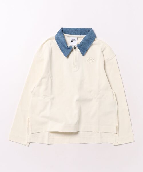 NIKE(ナイキ)の「《NIKEアパレル》G NSW POLO LS TOP(その他トップス・キッズ・ホワイト系その他・160/150/140)」の1枚目の写真