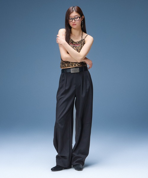 X-girl（エックスガール）の「BARREL LEG SLACKS（スラックス・レディース・ブラック/ベージュ・S/M）」の4枚目の写真