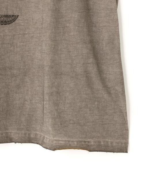 DANKE SCHON（ダンケシェーン）の「DankeSchon/ダンケシェーン/SPRAY BURN NOSLEEVE REDHOT（Tシャツ/カットソー・メンズ・ベージュ・L/M）」の13枚目の写真