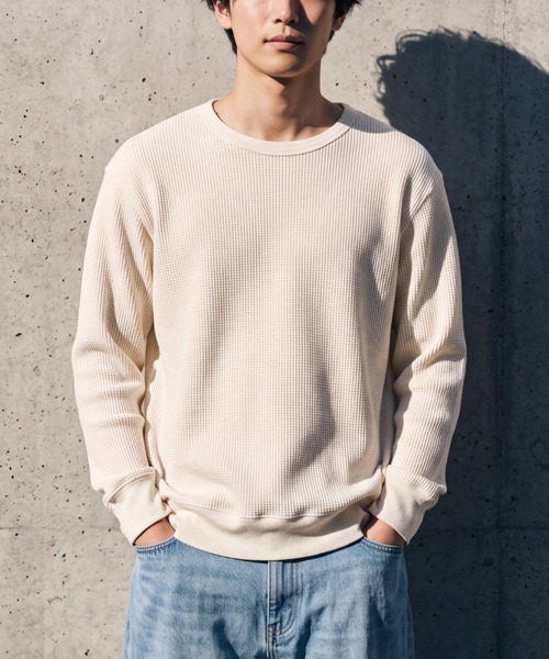 INNOCENT(イノセント)の「【YM002】コールドウェザー EXTRA ヘビーウェイト サーマル ロングスリーブTシャツ(Tシャツ/カットソー・メンズ・ナチュラル/グレー/ブラック・X-LARGE/LARGE)」の3枚目の写真
