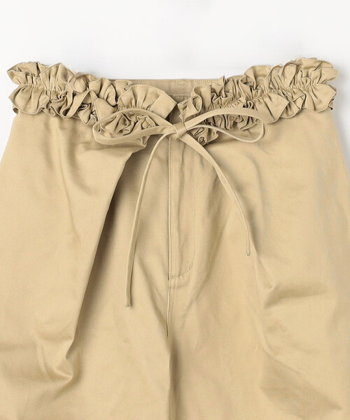 FREAK'S STORE(フリークスストア)の「crinkle crinkle crinkle/クリンクルクリンクルクリンクル frill belt chino pants/フリル ベルト チノパンツ(チノパンツ・レディース・ベージュ・0/1)」の3枚目の写真