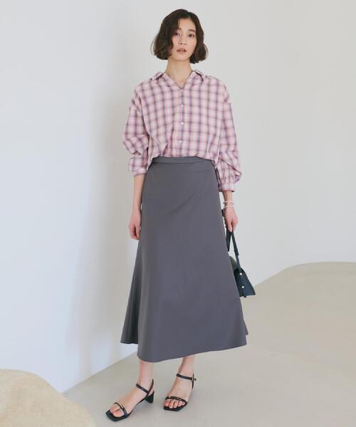 THE SHOP TK (ザ ショップ ティーケー )の「サテンフレアスカート(スカート・レディース・アイボリー/スミクロ・13/12)」の4枚目の写真