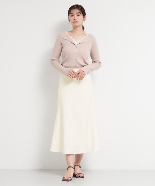 THE SHOP TK (ザ ショップ ティーケー )の「サテンフレアスカート(スカート・レディース・アイボリー/スミクロ・13/12)」の7枚目の写真