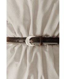 Desigual | 【Desigual Studio】ジップ風ディテール ゴールドバックルレザーベルト(ベルト)