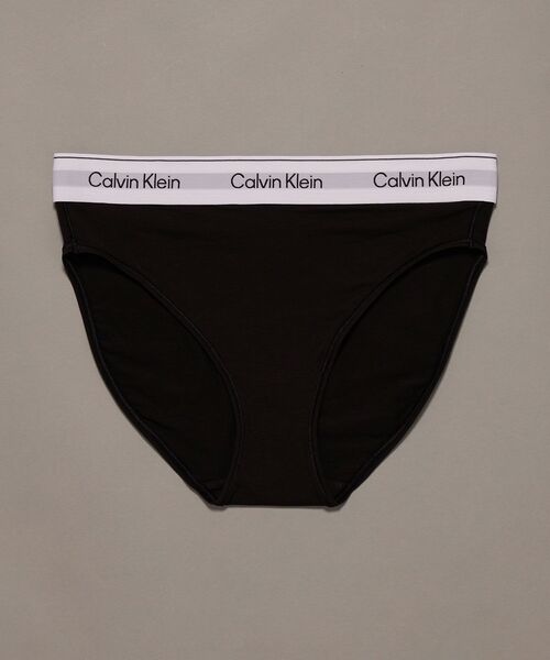 Calvin Klein（カルバン・クライン）の「Icon Cotton  ロゴ コットン ハイウェスト ビキニ ショーツ（ショーツ・レディース・ライトグレー/ブラック・XS/L/M/S）」の8枚目の写真