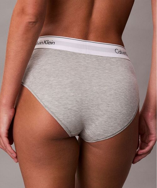 Calvin Klein（カルバン・クライン）の「Icon Cotton  ロゴ コットン ハイウェスト ビキニ ショーツ（ショーツ・レディース・ライトグレー/ブラック・XS/L/M/S）」の12枚目の写真