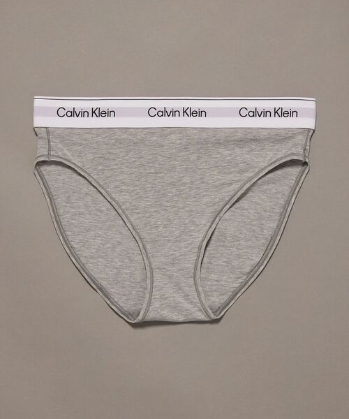 Calvin Klein（カルバン・クライン）の「Icon Cotton  ロゴ コットン ハイウェスト ビキニ ショーツ（ショーツ・レディース・ライトグレー/ブラック・XS/L/M/S）」の14枚目の写真