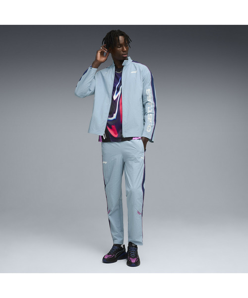 PUMA(プーマ)の「PUMA プーマ メンズ F1 ライフスタイル T7 ジャケット(ブルゾン・メンズ・グレイッシュブルー/ブラック・X-LARGE/SMALL/MEDIUM/LARGE)」の4枚目の写真