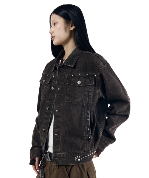 AAKAM(アーカム)の「Frontier Studded Jacket (Brown)(その他アウター・レディース・その他・1/2)」の8枚目の写真