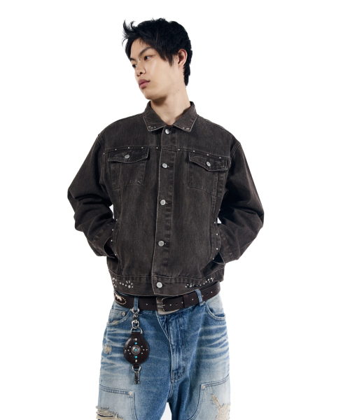AAKAM(アーカム)の「Frontier Studded Jacket (Brown)(その他アウター・レディース・その他・1/2)」の3枚目の写真