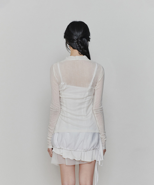 PAIN OR PLEASURE（ペインオアプレジャー）の「LILY COWL RIBBON TOP ivory（Tシャツ/カットソー・レディース・その他・SMALL/MEDIUM）」の3枚目の写真