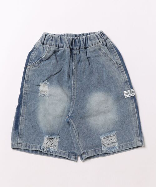 aimoha(アイモハ)の「【aimoha-KIDS-】ダメージデニムハーフパンツ (SS)(デニムパンツ・キッズ・ブルー・150/160/110/120/130/140)」の13枚目の写真