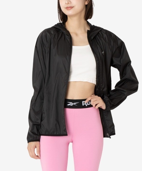 Reebok(リーボック)の「ラックス スピード フルジップジャケット / LUX SPEED FULL ZIP JACKET(マウンテンパーカー・レディース・パープル/ブラック・X-SMALL/SMALL/MEDIUM/LARGE)」の1枚目の写真