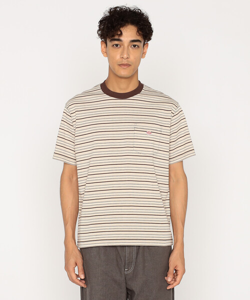DANTON(ダントン)の「Men's Short Sleeve Pocket T-shirt Stripe(Tシャツ/カットソー・メンズ・ブルー系その他/レッド系その他/ブラック系その他/ホワイト系その他5/イエロー系その他/ブルー系その他5/ベージュ系その他・XXL/XL/M/S/L)」の3枚目の写真