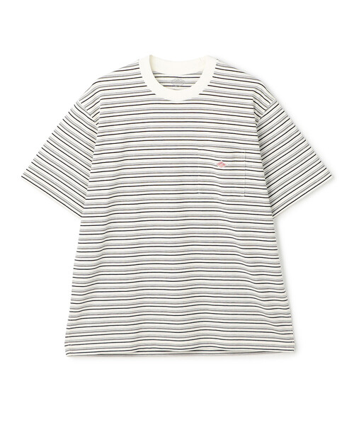 たんたん Men's Short Sleeve Pocket T-shirt Stripe（Tシャツ/カットソー