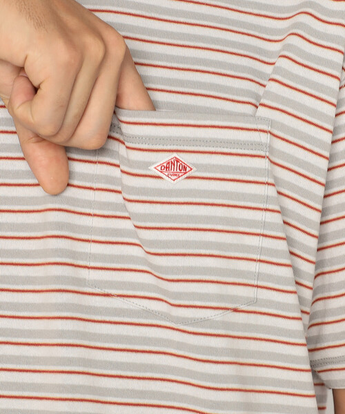 DANTON(ダントン)の「Men's Short Sleeve Pocket T-shirt Stripe(Tシャツ/カットソー・メンズ・ブルー系その他/レッド系その他/ブラック系その他/ホワイト系その他5/イエロー系その他/ブルー系その他5/ベージュ系その他・XXL/XL/M/S/L)」の15枚目の写真