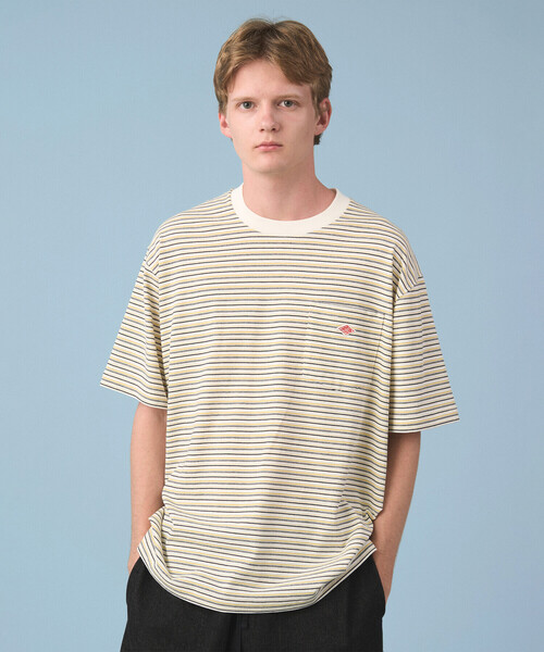 DANTON(ダントン)の「Men's Short Sleeve Pocket T-shirt Stripe(Tシャツ/カットソー・メンズ・ブルー系その他/レッド系その他/ブラック系その他/ホワイト系その他5/イエロー系その他/ブルー系その他5/ベージュ系その他・XXL/XL/M/S/L)」の6枚目の写真