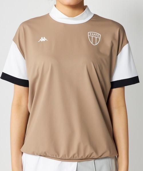 Kappa（カッパ）の「【Kappa/カッパ】レデイース半袖モックネックシャツ　ゴルフ　吸汗速乾　UVカット機能　接触冷感（シャツ/ブラウス・レディース・イエロー/ブルー/その他34・X-LARGE/LARGE/MEDIUM）」の3枚目の写真