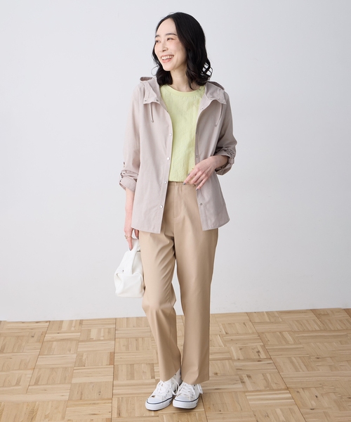 DECOY SINCE 1981（デコイシンスイチキュウハチイチ）の「ギンガムフードシャツジャケット（シャツ/ブラウス・レディース・ブルー/ベージュ・9号/11号/13号/15号）」の8枚目の写真