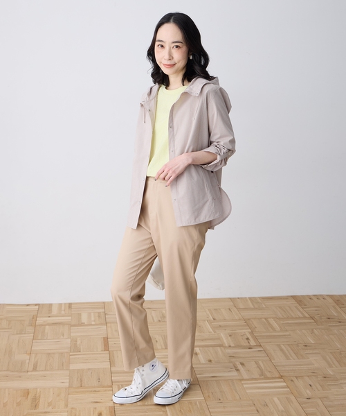 DECOY SINCE 1981（デコイシンスイチキュウハチイチ）の「ギンガムフードシャツジャケット（シャツ/ブラウス・レディース・ブルー/ベージュ・9号/11号/13号/15号）」の9枚目の写真