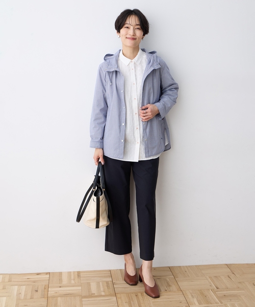 DECOY SINCE 1981（デコイシンスイチキュウハチイチ）の「ギンガムフードシャツジャケット（シャツ/ブラウス・レディース・ブルー/ベージュ・9号/11号/13号/15号）」の11枚目の写真