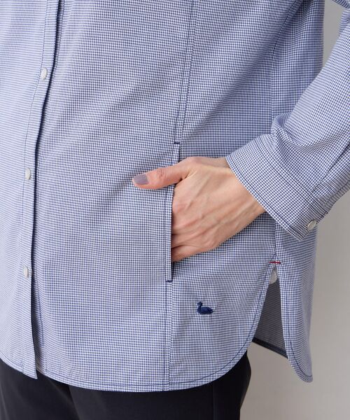 DECOY SINCE 1981（デコイシンスイチキュウハチイチ）の「ギンガムフードシャツジャケット（シャツ/ブラウス・レディース・ブルー/ベージュ・9号/11号/13号/15号）」の14枚目の写真