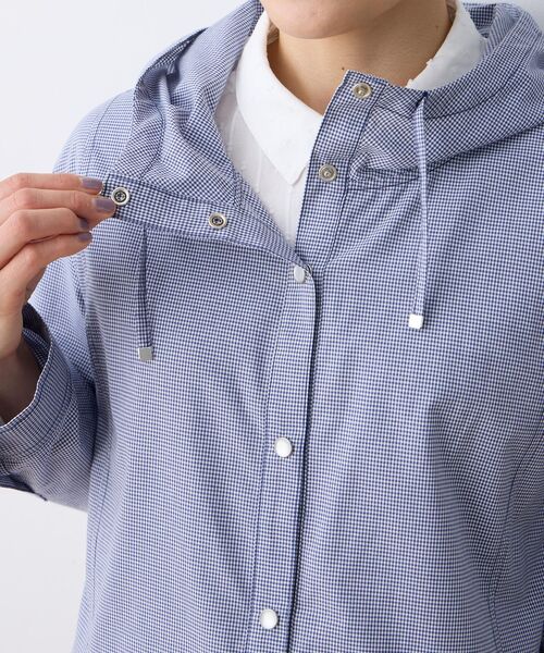 DECOY SINCE 1981（デコイシンスイチキュウハチイチ）の「ギンガムフードシャツジャケット（シャツ/ブラウス・レディース・ブルー/ベージュ・9号/11号/13号/15号）」の19枚目の写真