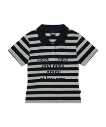 LMC( )��WM LETTERING STRIPE COLLAR TEE black(T�V���c/�J�b�g�\�[)