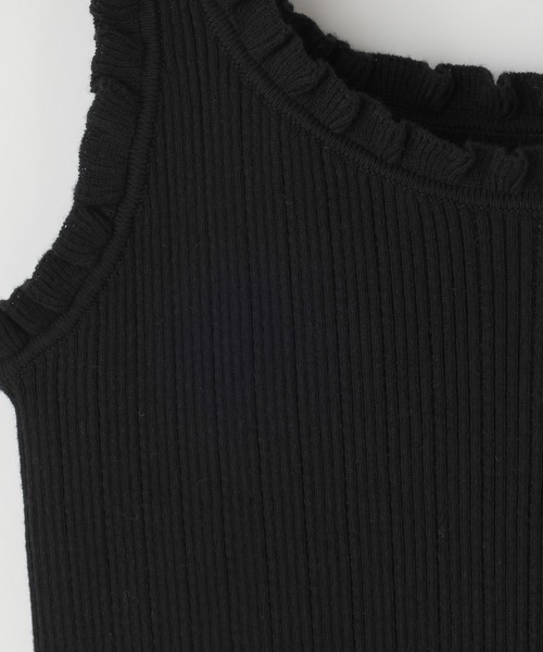 LOWRYS FARM(ローリーズファーム)の「フリルニットタンク 638448(タンクトップ・レディース・アイボリー/ブラック/チャコールグレー・FREE)」の5枚目の写真