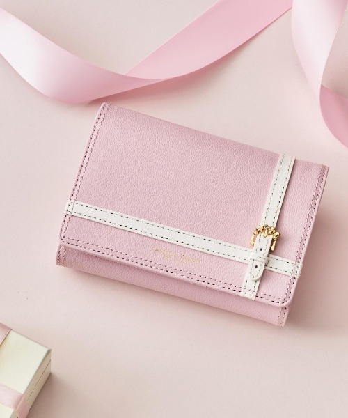 【専用】⚮̈ミナペルホネン twins∞light pink◆布製ハーフ財布 ベルトラッピング 二つ折財布（財布）｜Samantha Thavasa Petit Choice