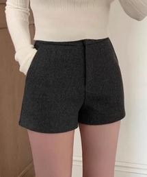 ウールライクきれいめショートパンツ