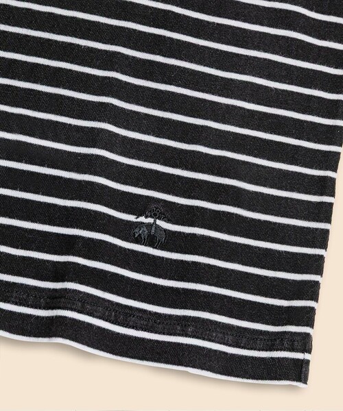 BROOKS BROTHERS（ブルックスブラザーズ）の「コットン　GFロゴ　マリナーストライプ　ポケットTシャツ（Tシャツ/カットソー・メンズ・ブラック・LARGE/MEDIUM/SMALL/X-LARGE）」の3枚目の写真