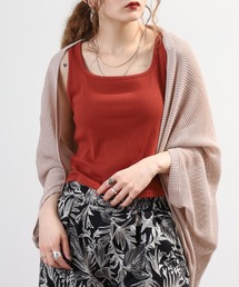 モモンガ風麻混カーディガン