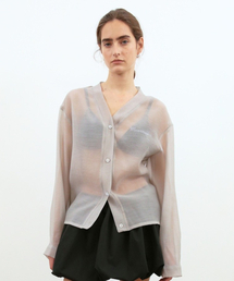 MUARMUS（ムアルムス）の「Sheer Trace Cardigan [Gray]（カーディガン/ボレロ）」