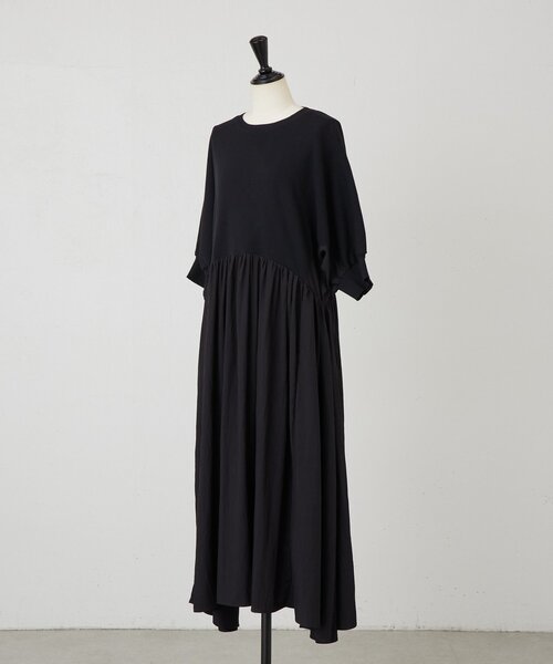 LIVETART（リヴェタート）の「ニットコンビギャザーワンピ（ワンピース・レディース・ブラック・FREE）」の14枚目の写真
