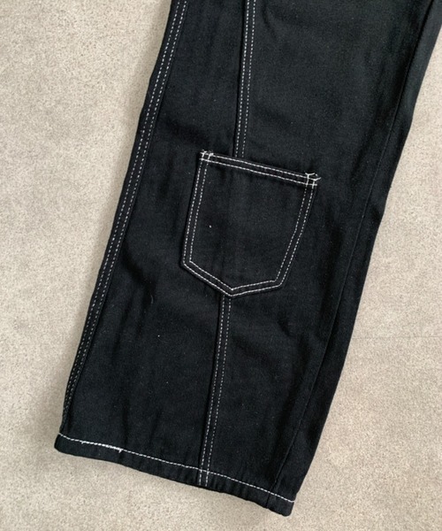 link lot(リンクロット)の「ステッチデザインストレートデニムパンツ(デニムパンツ・メンズ・ブラック/ホワイト・L/M)」の16枚目の写真