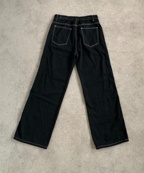 link lot(リンクロット)の「ステッチデザインストレートデニムパンツ(デニムパンツ・メンズ・ブラック/ホワイト・L/M)」の18枚目の写真