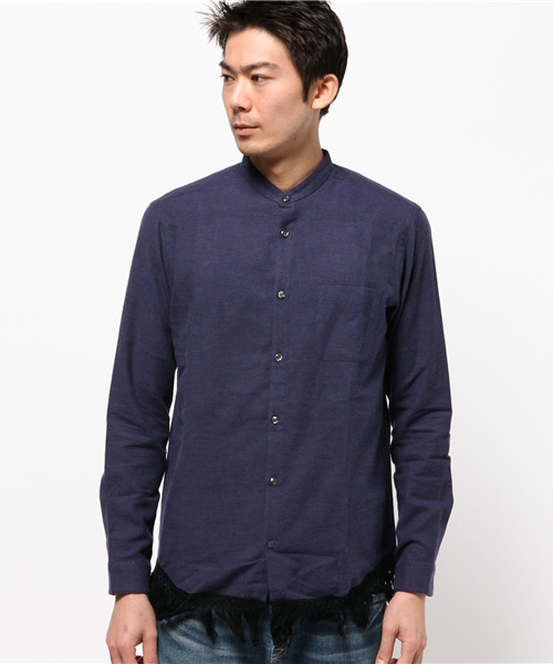 OUTLET(アウトレット)の「【WHO'S WHO gallery】GGフリンジロングシャツ(シャツ/ブラウス・メンズ・ベージュ/ネイビー/カーキ/レッド・LARGE/MEDIUM)」の3枚目の写真