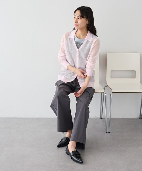 CRAFT STANDARD BOUTIQUE(クラフトスタンダードブティック)の「シアージョーゼットニットカーディガン ◆(カーディガン/ボレロ・レディース・ブラウン/ライトベージュ/ライトピンク・FREE)」の20枚目の写真