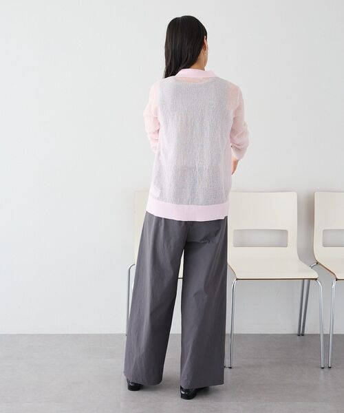 CRAFT STANDARD BOUTIQUE(クラフトスタンダードブティック)の「シアージョーゼットニットカーディガン ◆(カーディガン/ボレロ・レディース・ブラウン/ライトベージュ/ライトピンク・FREE)」の21枚目の写真