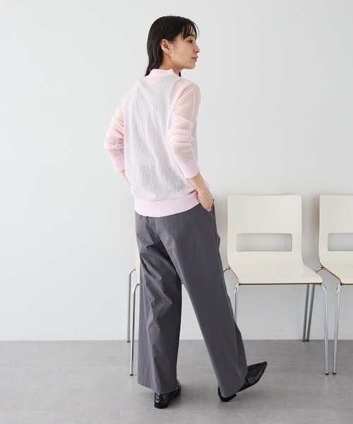 CRAFT STANDARD BOUTIQUE(クラフトスタンダードブティック)の「シアージョーゼットニットカーディガン ◆(カーディガン/ボレロ・レディース・ブラウン/ライトベージュ/ライトピンク・FREE)」の5枚目の写真