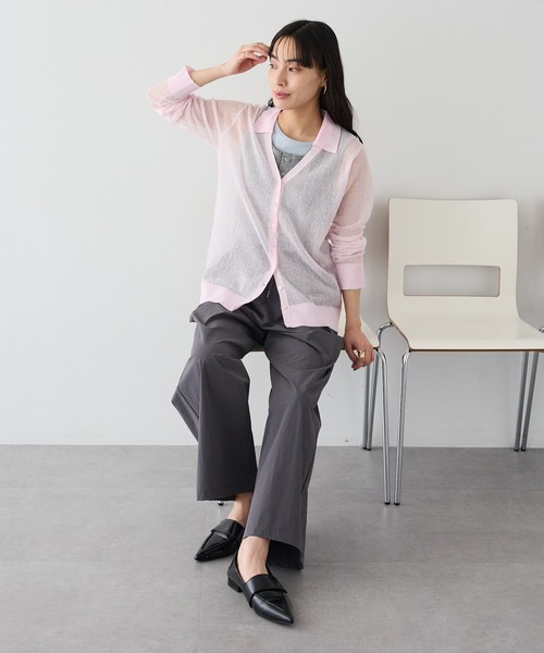 CRAFT STANDARD BOUTIQUE(クラフトスタンダードブティック)の「シアージョーゼットニットカーディガン ◆(カーディガン/ボレロ・レディース・ブラウン/ライトベージュ/ライトピンク・FREE)」の17枚目の写真