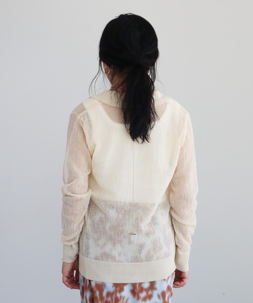 CRAFT STANDARD BOUTIQUE(クラフトスタンダードブティック)の「シアージョーゼットニットカーディガン ◆(カーディガン/ボレロ・レディース・ブラウン/ライトベージュ/ライトピンク・FREE)」の9枚目の写真