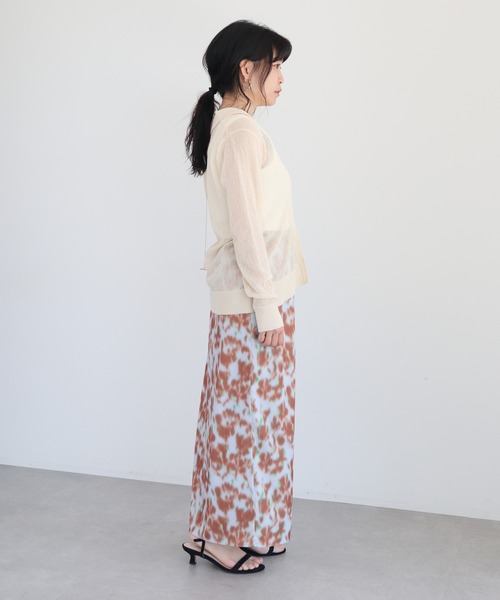 CRAFT STANDARD BOUTIQUE(クラフトスタンダードブティック)の「シアージョーゼットニットカーディガン ◆(カーディガン/ボレロ・レディース・ブラウン/ライトベージュ/ライトピンク・FREE)」の11枚目の写真