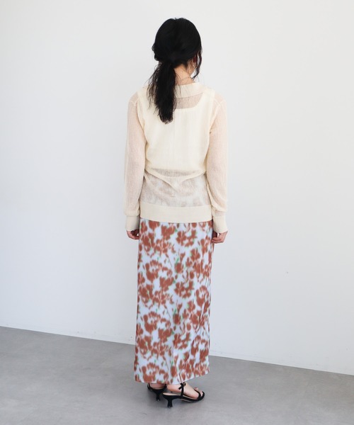 CRAFT STANDARD BOUTIQUE(クラフトスタンダードブティック)の「シアージョーゼットニットカーディガン ◆(カーディガン/ボレロ・レディース・ブラウン/ライトベージュ/ライトピンク・FREE)」の12枚目の写真